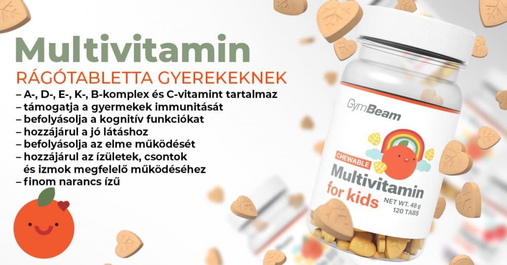 Multivitamin rágótabletta gyerekeknek - GymBeam