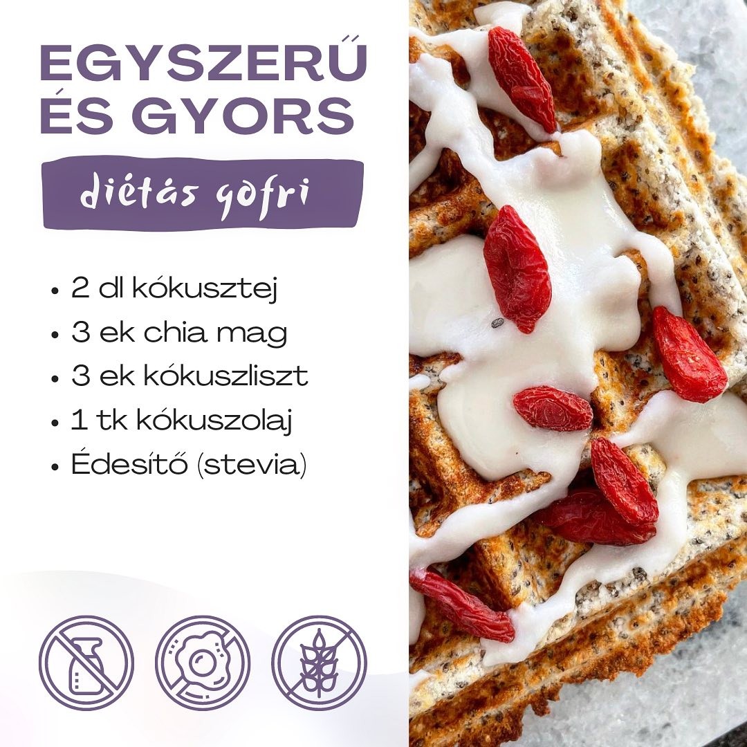 Egyszerű és gyors diétás gofri - gluténmentes, tejmentes, tojásmentes!